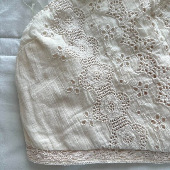 American Eagle Outfitters Women's Cream Crop-top - Picture 4 of 5